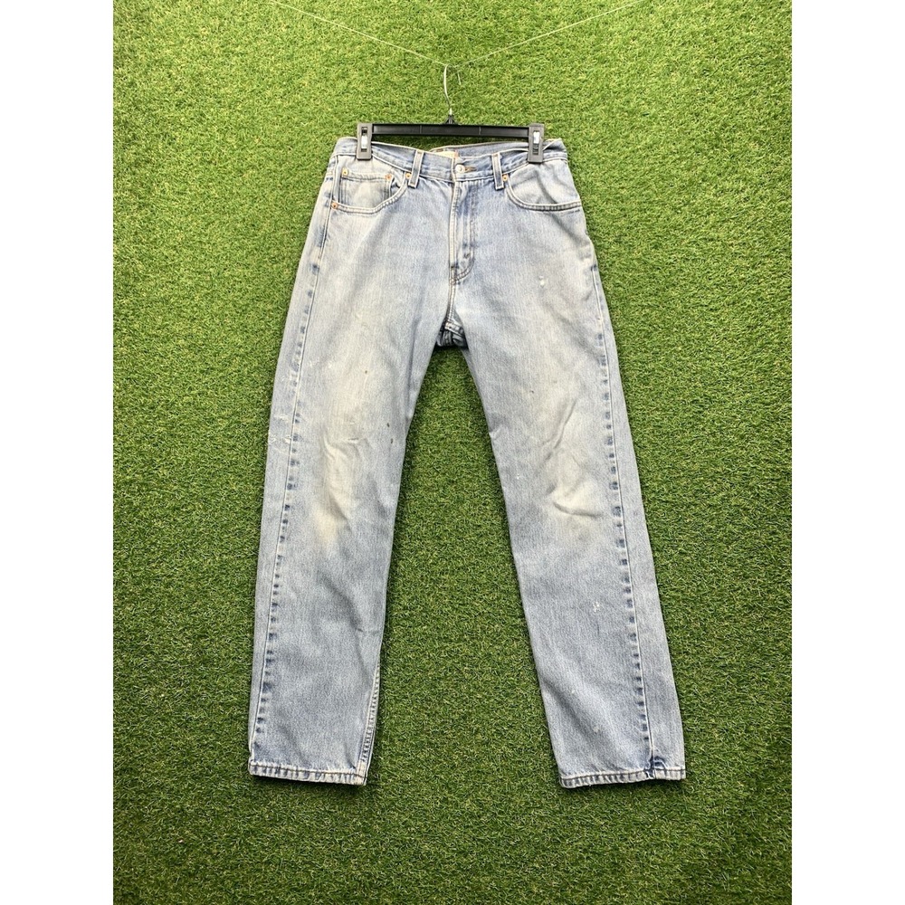 Vintage Levis 505 Jeans Mens 32X32 Regular Fit Blue Denim Straight Fit Zip Fly